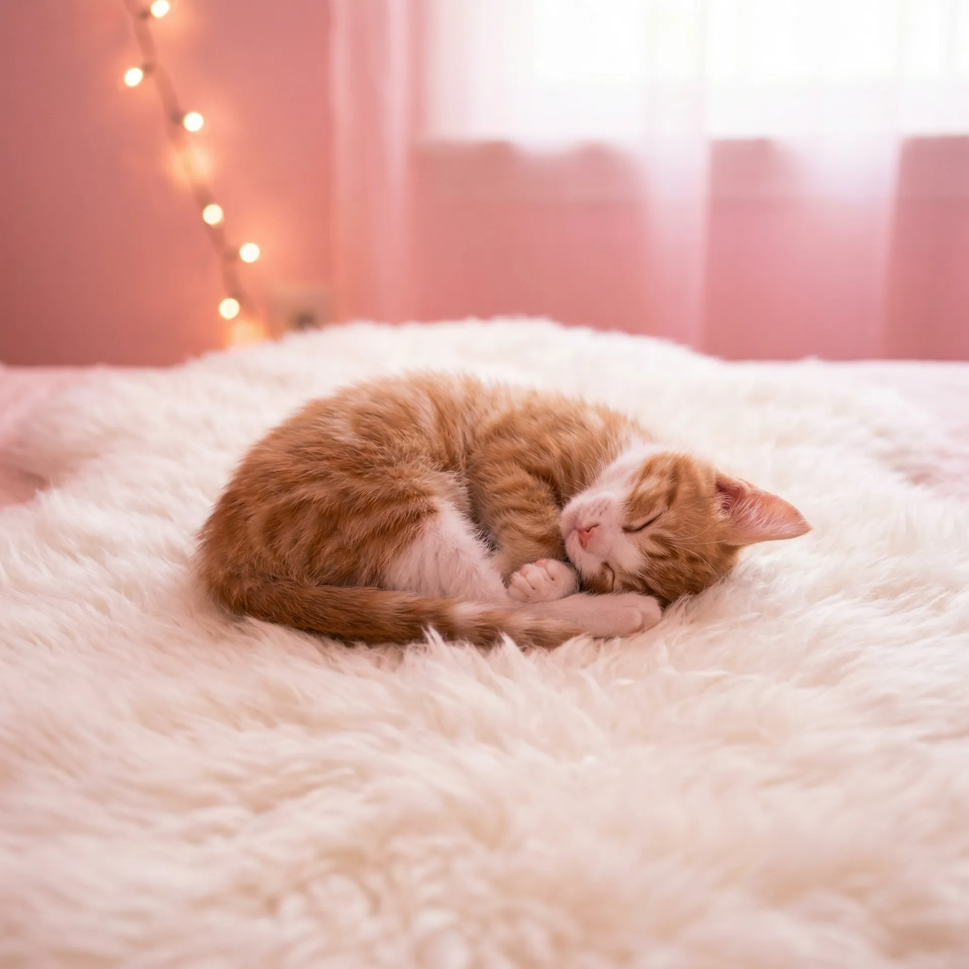 小猫蜷成一团入睡 - 深山猎户h