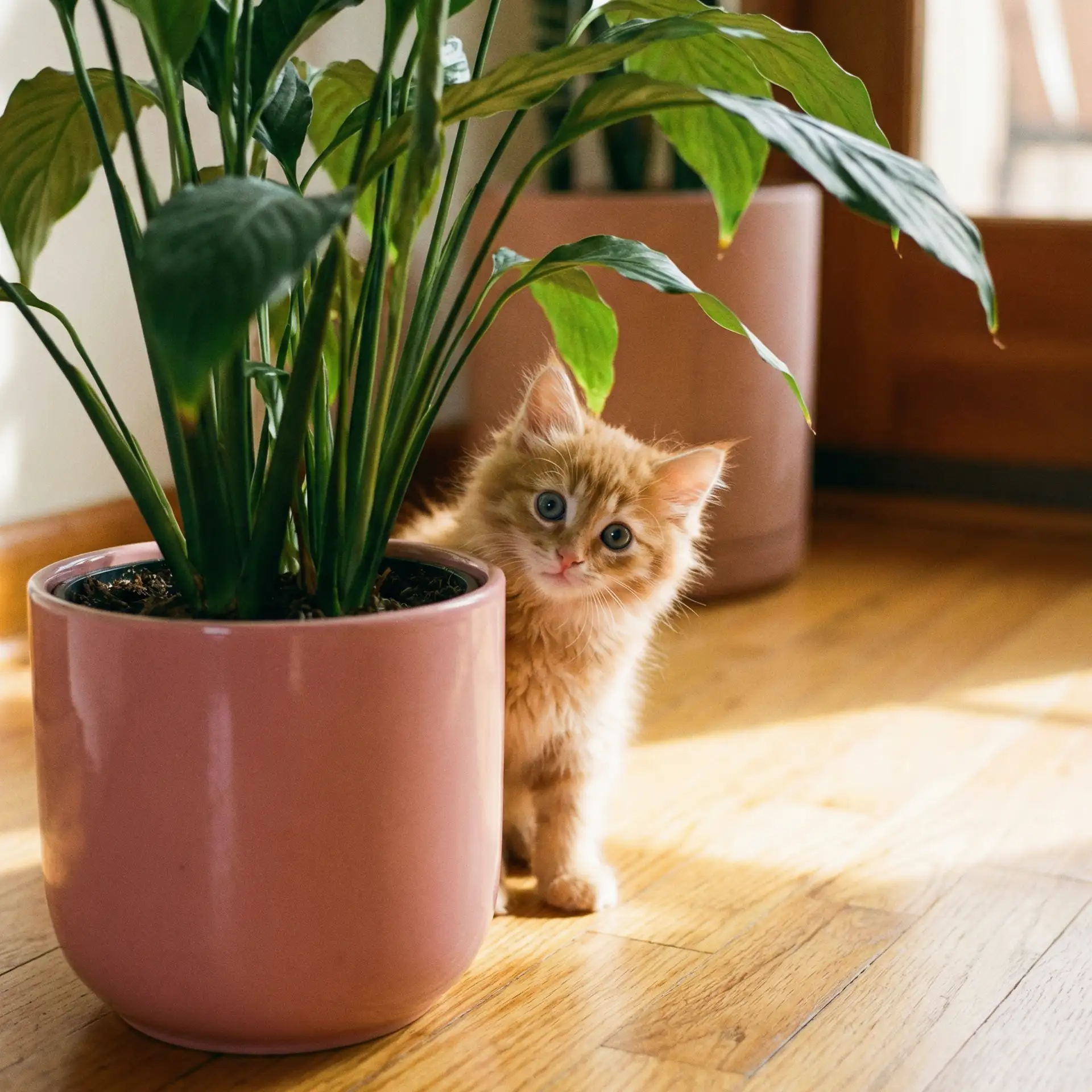 小猫从花盆后探头 - 深山猎户h